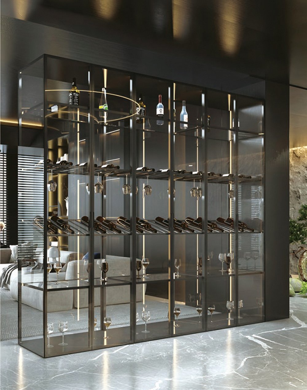 Glass Wardrobe Wine Cabinet