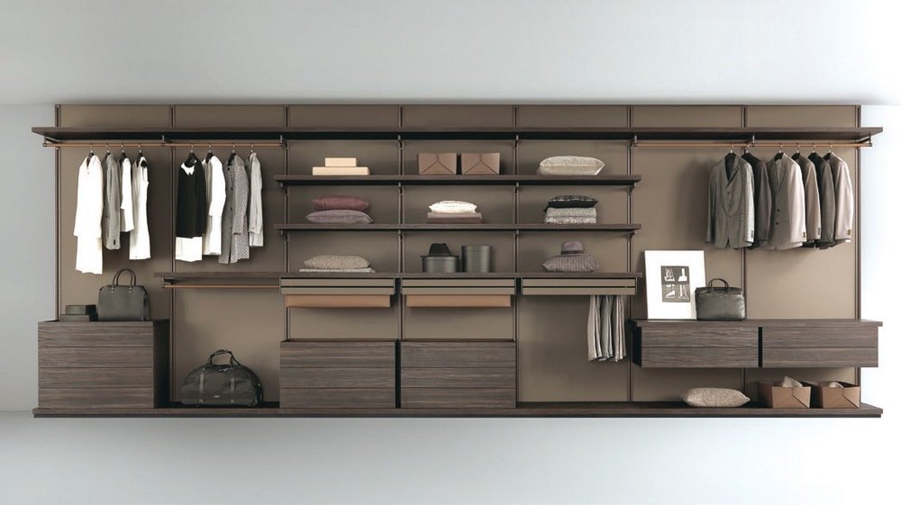 Wall-mounted open closet