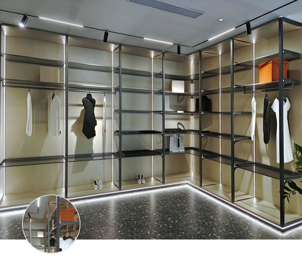 Aluminum-wood cloakroom Type B