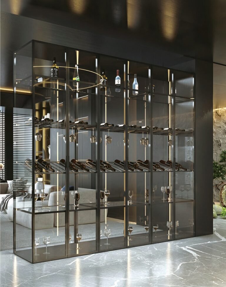 Glass wine cabinet