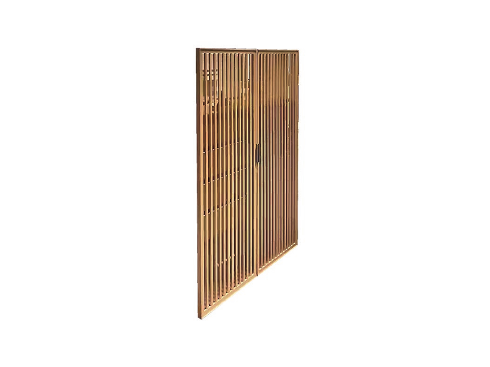 Grille glass door