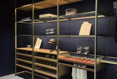 Porro column cloakroom bookshelf